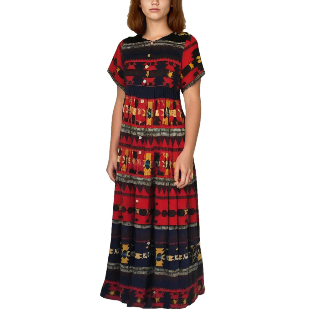 Vintage 90's Southwest Midi Casual Dress  Medium‎ Petite